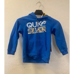 Quicksilver Boy's Blue Zip up Sweater size S
